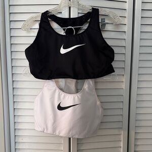 Set of 2- Nike Women's Black and White Sports Bras